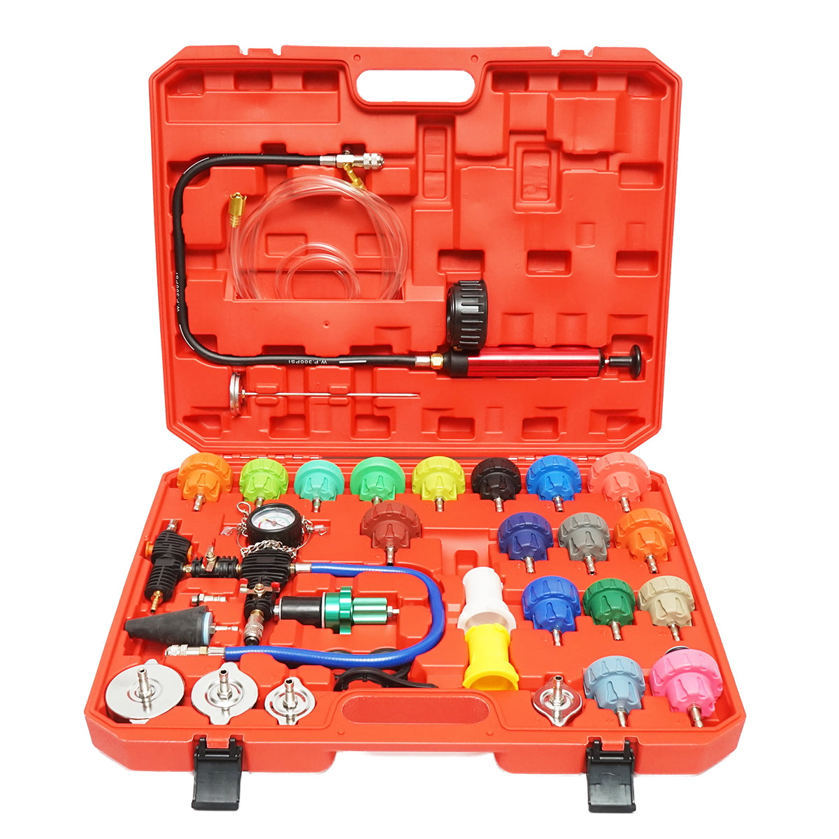 Car cooling system pressure test kit